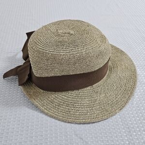 Florentino Womens Sun Hat Handcrafted In Italy Summer Beach 100% Paper Brown